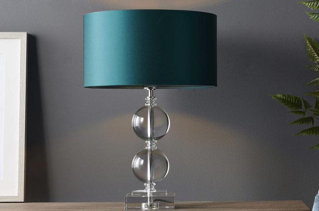 Elegant Lighting: Crystal Double Ball Table Lamp