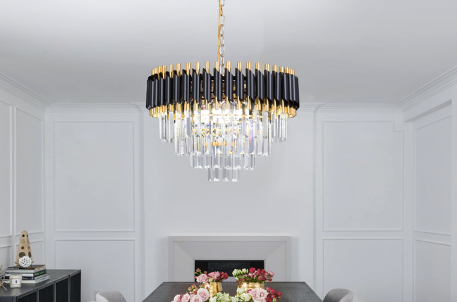 Modern Black and Gold Chandelier: The Ultimate Luxury Dining Room Accessory