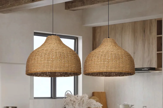 Coastal Seagrass Woven Lantern Pendants: A Stylish Lighting Option
