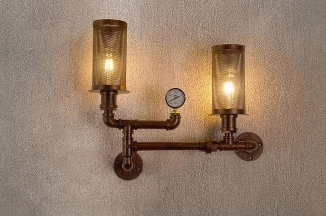 Rustic Industrial Pipe Wall Lights: Perfect for Lofts