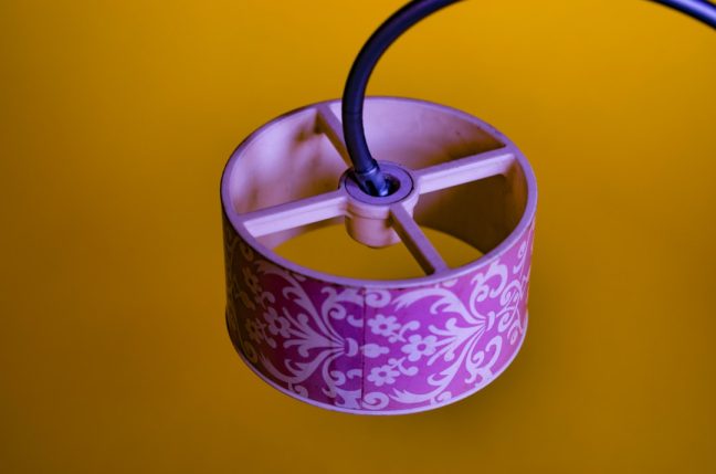 Photo fabric pendant light