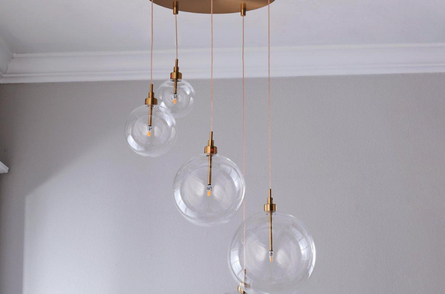 Artisanal Hand Blown Glass Lighting with Authentic Bubbles
