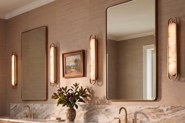 Voice Controlled Cabinet Lighting with Elegant Alabaster Finish